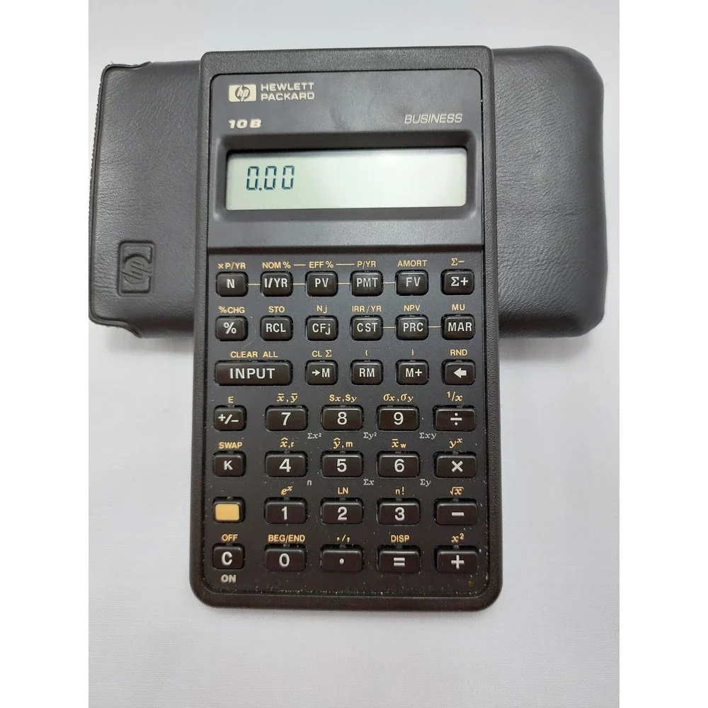 HP Hewlett Packard 10B Business Financial‎ Calculator with Case & New Batteries
